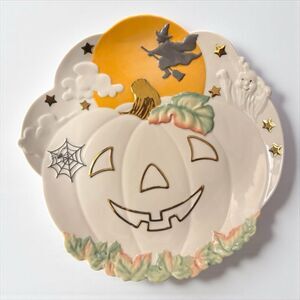 Lenox Occasions Jack o Lantern Low Candy Dish Halloween